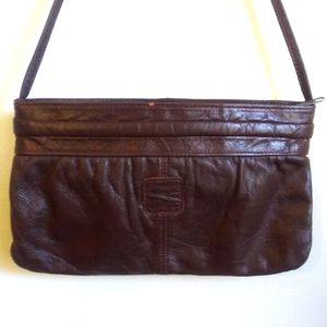 Vintage Leather Handbag Wine Purse Shoulder Bag